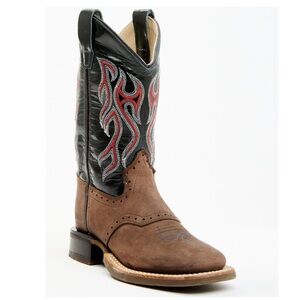 Boot Barn/Old West Boys embroidered cowboy boots size 3.